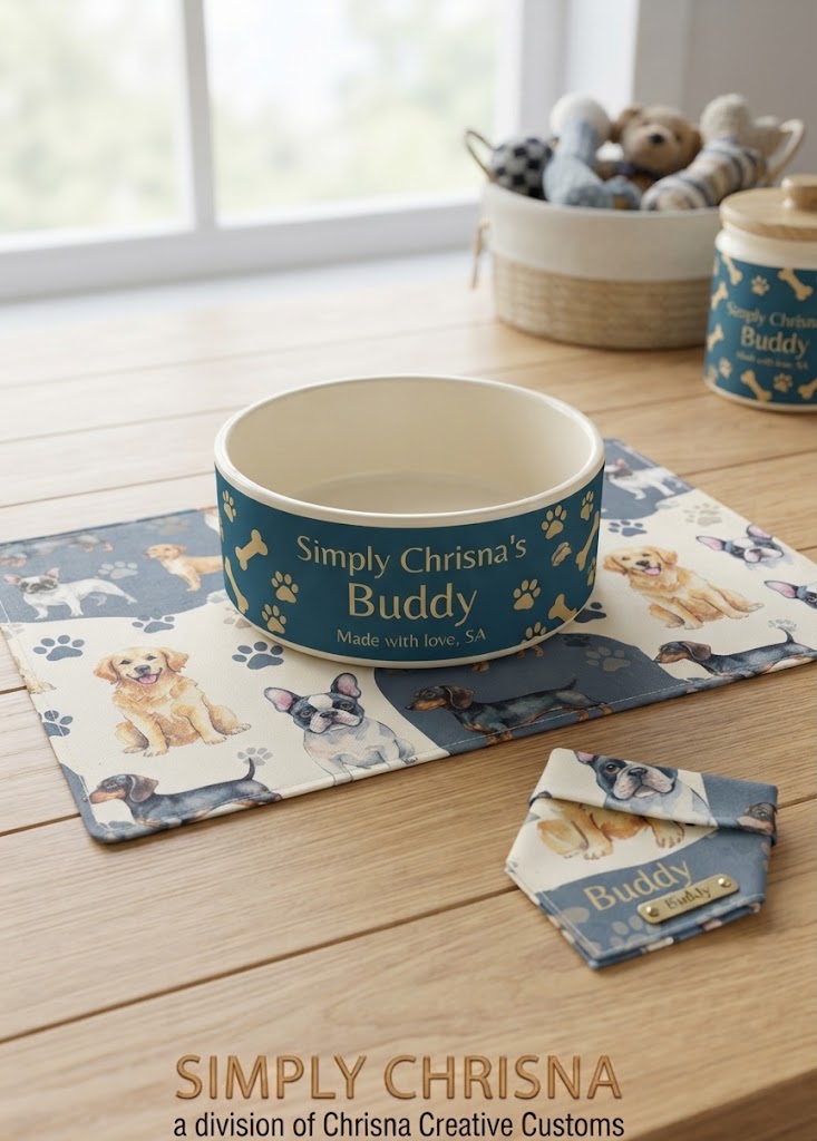 The Permanent Print Pet Gift: Sublimated Bowl & Mat Combo