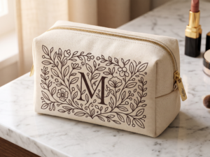 Canvas Zipper Makeup Pouch