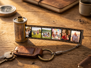 Film Roll Photo Retractable Keyring
