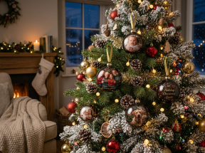 Double-Sided Aluminium Christmas Tree Baubles - Image 3