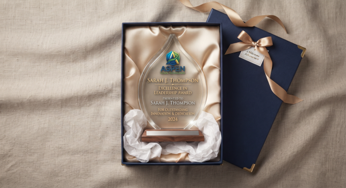 Glass Standing Award Trophy (Flame Shield) - Image 3