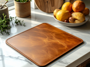 PU Leather Mousepad (Salmon/Tan/Teal)