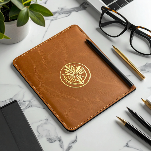 PU Leather Mousepad (Salmon/Tan/Teal) - Image 3