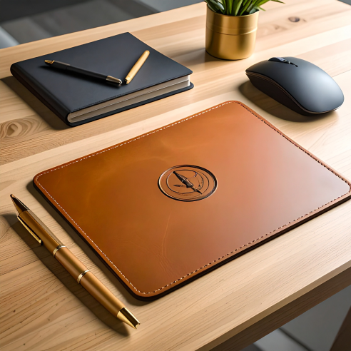 PU Leather Mousepad (Salmon/Tan/Teal) - Image 2
