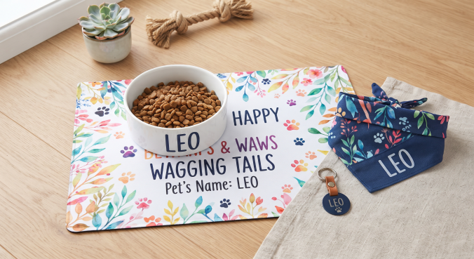 The Permanent Print Pet Gift: Sublimated Bowl & Mat Combo - Image 2