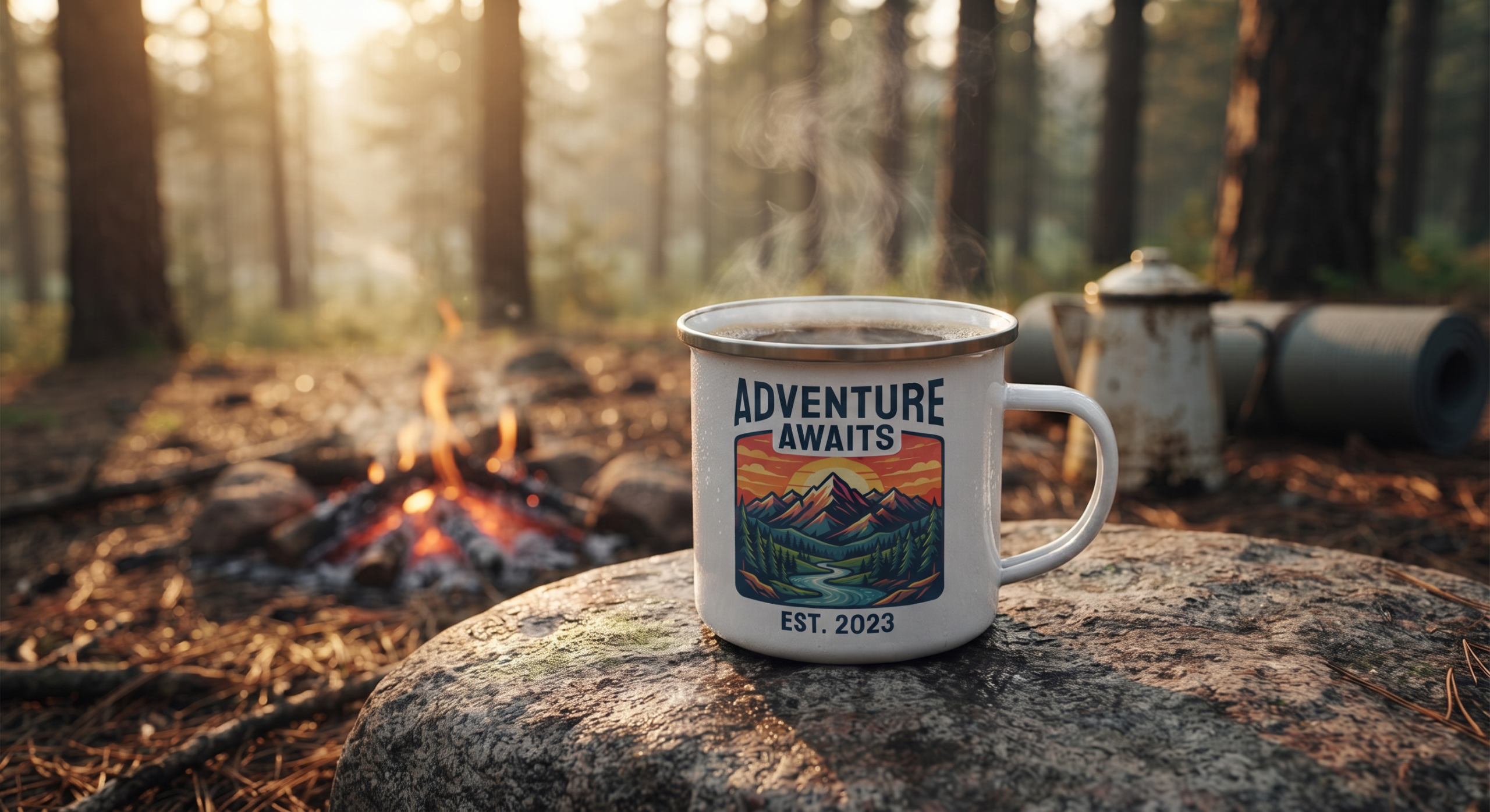 Enamel Camping Mug (Stainless Rim) - Image 5