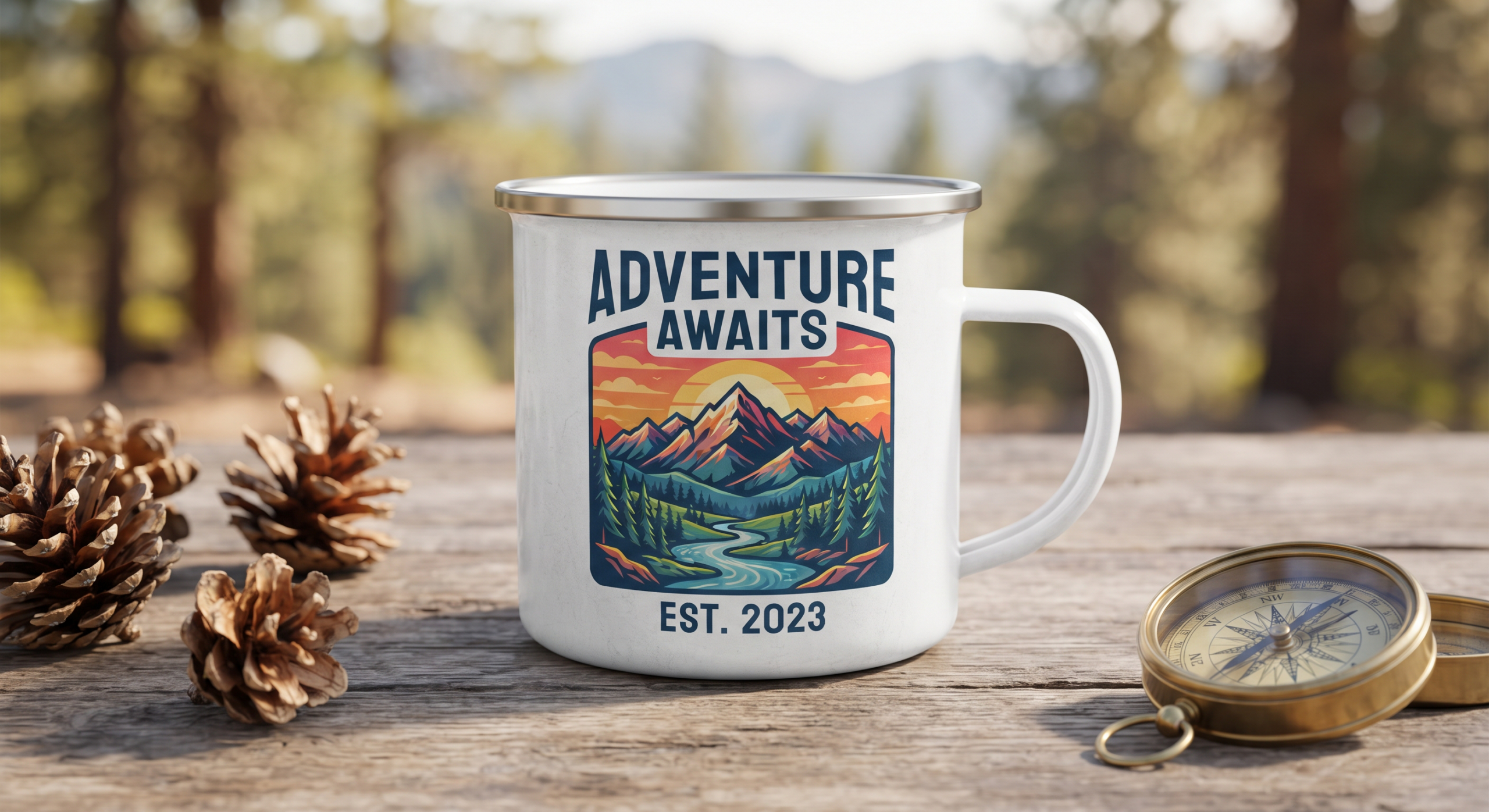 Enamel Camping Mug (Stainless Rim) - Image 4
