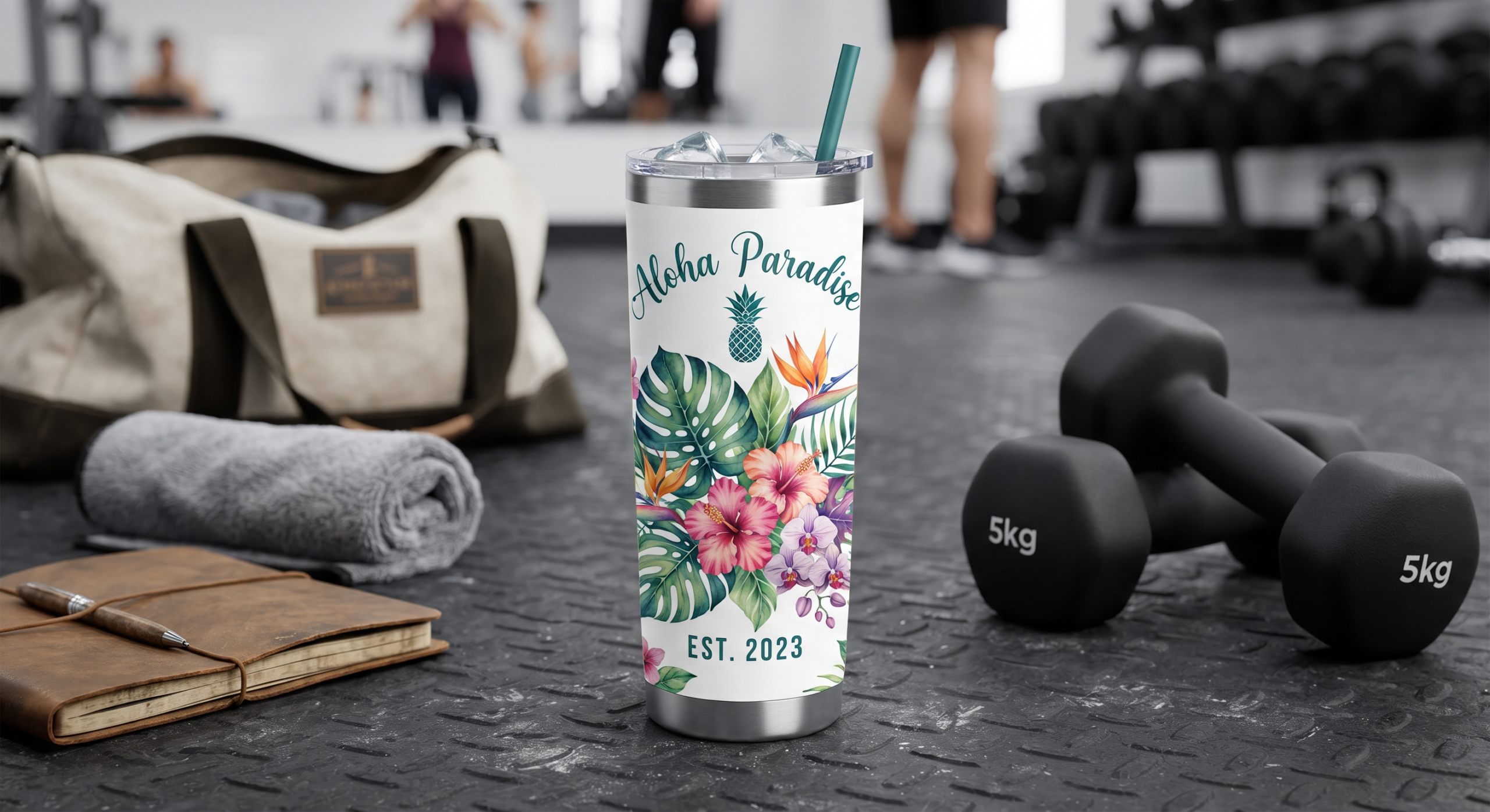 30 oz Stainless Skinny Tumbler (White) - Image 5