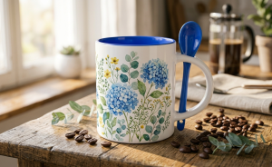 11 oz Ceramic Mug with Matching Spoon