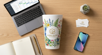 12 oz Ceramic Cone / Latte Mug - Image 7