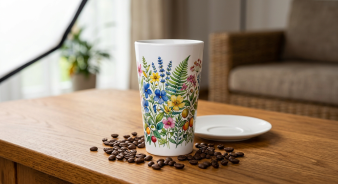12 oz Ceramic Cone / Latte Mug - Image 8