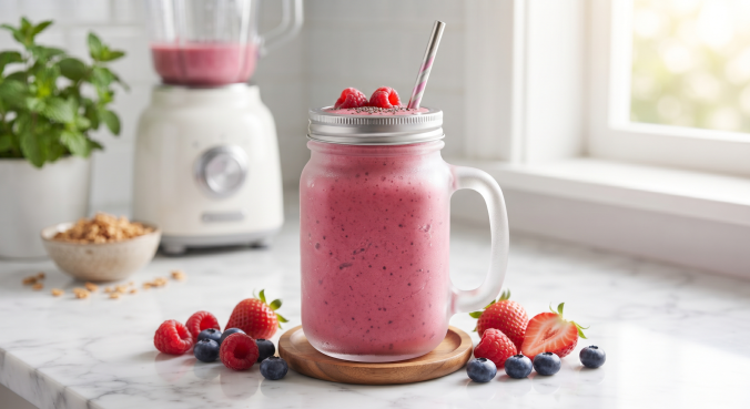 Frosted Glass Mason Jar (+ Lid & Straw) - Image 3