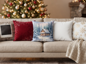 Festive Cozy Corner - Sublimated Cushion Collection