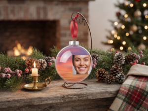 Photo Xmas Bauble Sunset