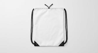 White Polyester Drawstring Bag - Image 9