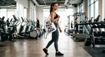 White Polyester Drawstring Bag - Image 2