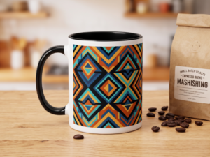 11 oz Two-Tone Rim & Handle Mug