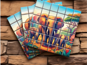36-Piece Mini Ceramic Mosaic Tile Sheet