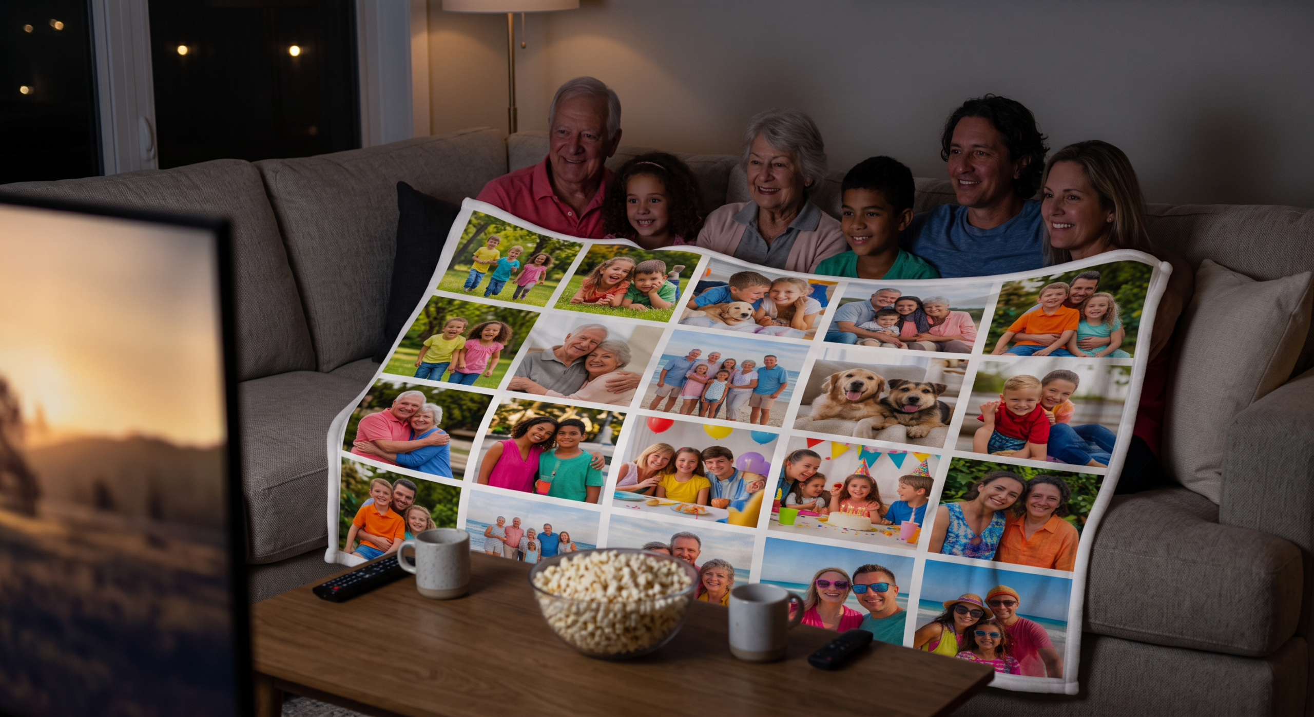 20-Panel Fleece Photo Blanket - Image 7