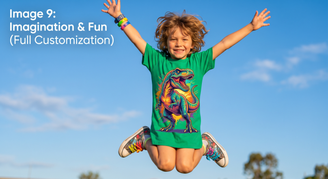 Kids 115g Trilobal Polyester Crew Neck T-Shirt - Custom Sublimation - Image 8
