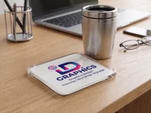 Custom Square 2-Tone Sublimation Coasters (Set of 4)