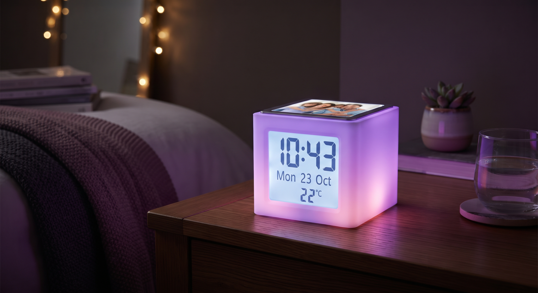 Personalized LED Digital Cube Clock - Image 4