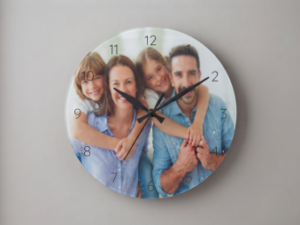 Personalised 190mm Round Hardboard Wall Clock