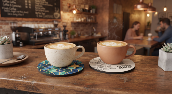 Personalised Hardboard Coasters – Set of 4 (Round / Square Options) - Image 6