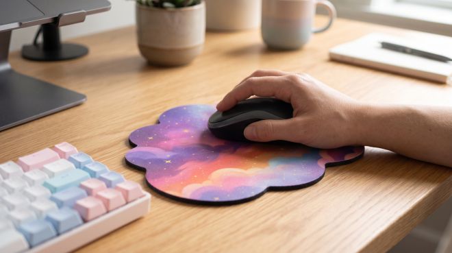 Custom Printed Novelty Desk Mat with Non-Slip Rubber Base - Image 6