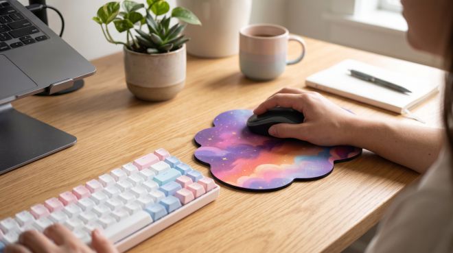 Custom Printed Novelty Desk Mat with Non-Slip Rubber Base - Image 5