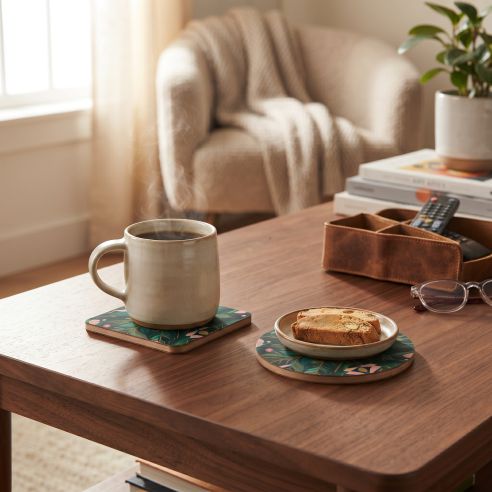 Custom Printed Square & Round Heat-Resistant Drink Coasters (9cm & 10cm Sizes) - Image 5