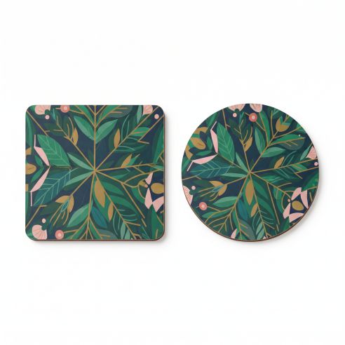 Custom Printed Square & Round Heat-Resistant Drink Coasters (9cm & 10cm Sizes)
