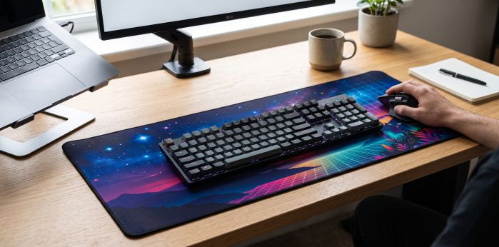 Personalized Extra-Large Desk Mat with Non-Slip Rubber Base - Image 2